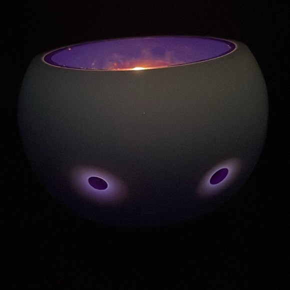 1950 HUTA BORSKE SKIO VASE ART DECO ~ Blue on Blue Stunning VOTIVE - Picture 2 of 11